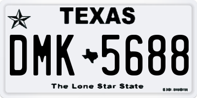TX license plate DMK5688