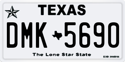 TX license plate DMK5690