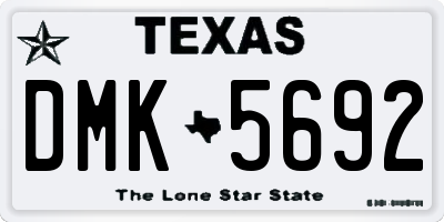 TX license plate DMK5692