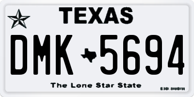 TX license plate DMK5694