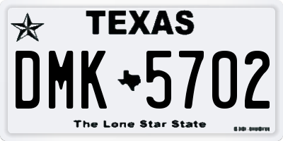 TX license plate DMK5702
