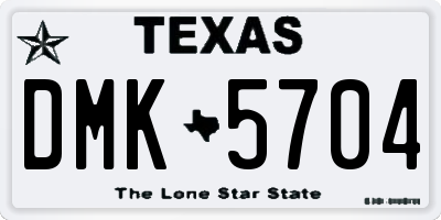 TX license plate DMK5704