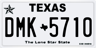 TX license plate DMK5710