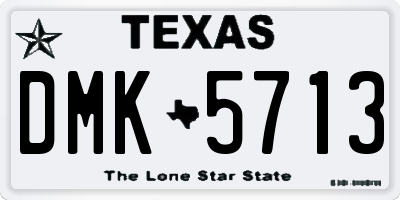 TX license plate DMK5713