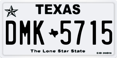 TX license plate DMK5715