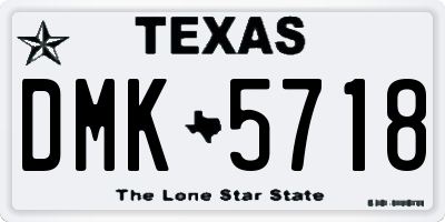 TX license plate DMK5718