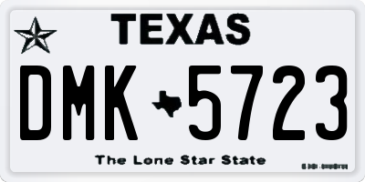 TX license plate DMK5723