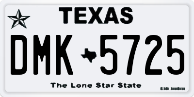 TX license plate DMK5725