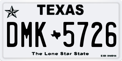 TX license plate DMK5726