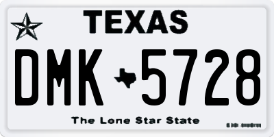 TX license plate DMK5728