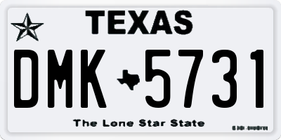 TX license plate DMK5731