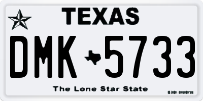 TX license plate DMK5733