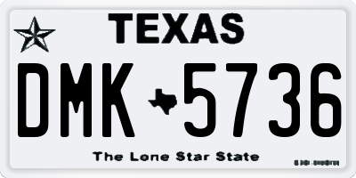 TX license plate DMK5736