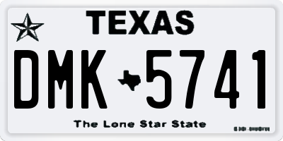 TX license plate DMK5741