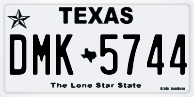 TX license plate DMK5744
