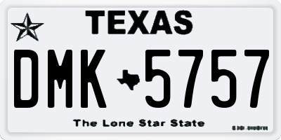 TX license plate DMK5757