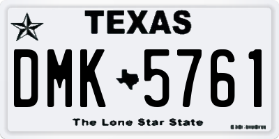 TX license plate DMK5761