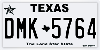 TX license plate DMK5764