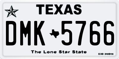 TX license plate DMK5766