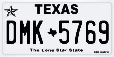 TX license plate DMK5769