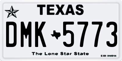 TX license plate DMK5773