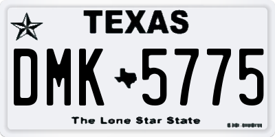 TX license plate DMK5775