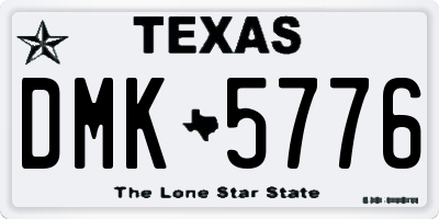 TX license plate DMK5776
