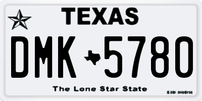TX license plate DMK5780