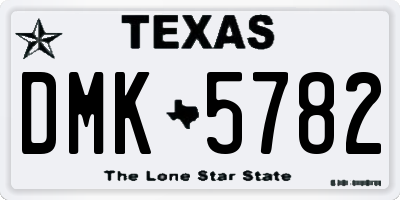 TX license plate DMK5782