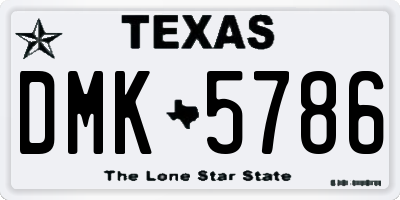 TX license plate DMK5786