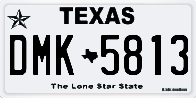 TX license plate DMK5813