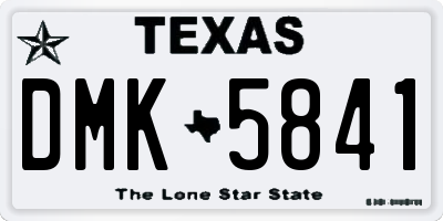 TX license plate DMK5841