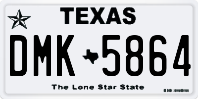 TX license plate DMK5864