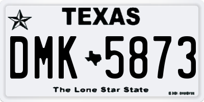 TX license plate DMK5873