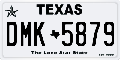 TX license plate DMK5879
