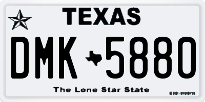 TX license plate DMK5880