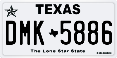 TX license plate DMK5886