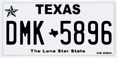 TX license plate DMK5896