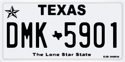 TX license plate DMK5901