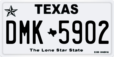 TX license plate DMK5902