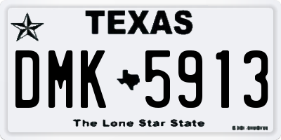 TX license plate DMK5913