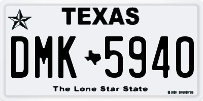 TX license plate DMK5940