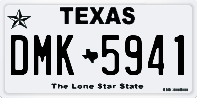 TX license plate DMK5941