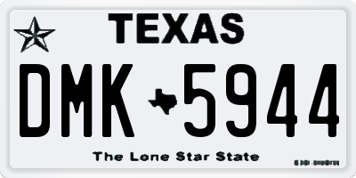 TX license plate DMK5944