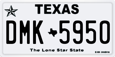 TX license plate DMK5950