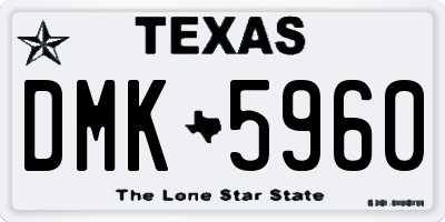TX license plate DMK5960