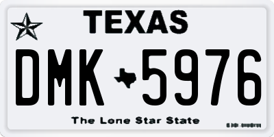 TX license plate DMK5976