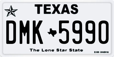 TX license plate DMK5990
