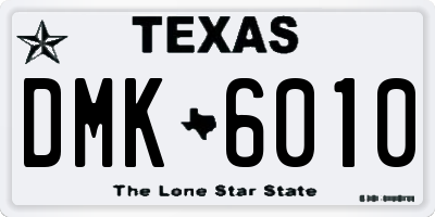 TX license plate DMK6010