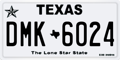 TX license plate DMK6024